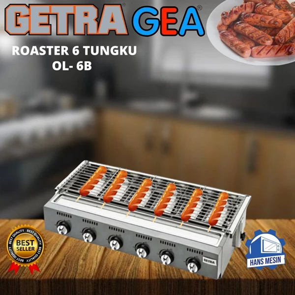 Roaster toaster BBQ sausage 6 oven GETRA OL 6B