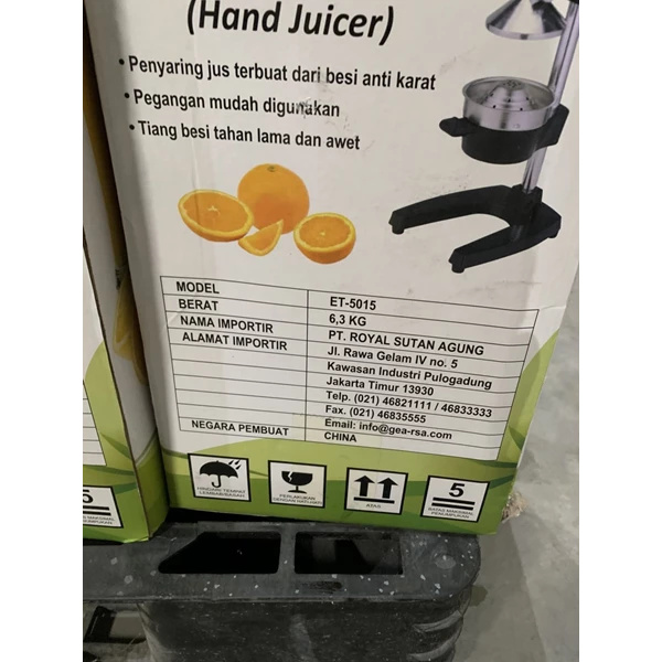 Hand Juicer TYPE ET 5015