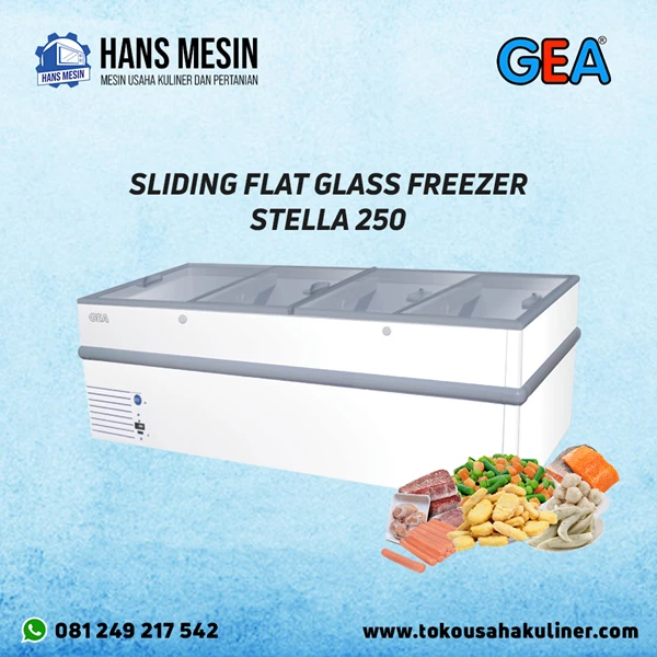 SLIDING FLAT GLASS FREEZER STELLA-250 GEA