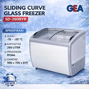 SLIDING CURVE GLASS FREEZER SD-260BY SD-360BY GEA