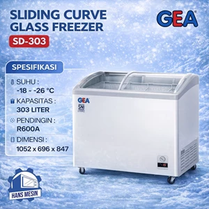 SLIDING CURVE GLASS FREEZER SD-303 GEA