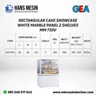 RECTANGULAR CAKE SHOWCASE WHITE MARBLE PANEL 2 SHELVES MM730V GEA 2