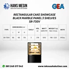 RECTANGULAR CAKE SHOWCASE BLACK MARBLE PANEL 3 SHELVES SR-730V GEA 2