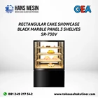 RECTANGULAR CAKE SHOWCASE BLACK MARBLE PANEL 3 SHELVES SR-730V GEA 1