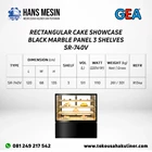 RECTANGULAR CAKE SHOWCASE BLACK MARBLE PANEL 3 SHELVES SR-740V GEA 2
