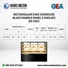 RECTANGULAR CAKE SHOWCASE BLACK MARBLE PANEL 3 SHELVES SR-750V GEA 2