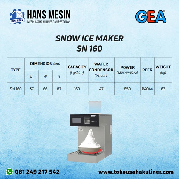 SNOW ICE MAKER SN 160 GEA