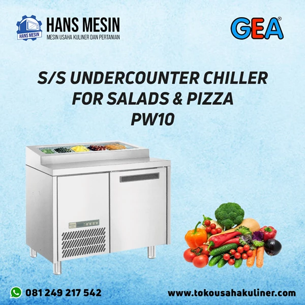 S/S UNDERCOUNTER CHILLER FOR SALADS & PIZZA PW10 GEA