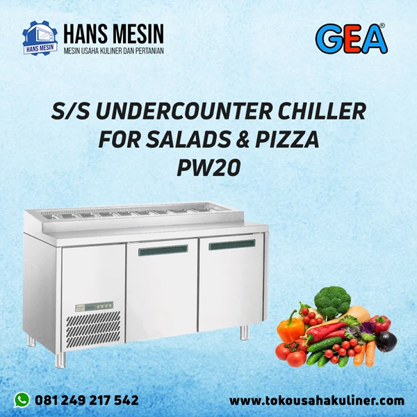 S/S UNDERCOUNTER CHILLER FOR SALADS & PIZZA PW20 GEA