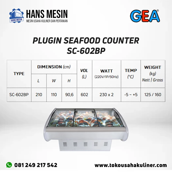 PLUGIN SEAFOOD COUNTER SC-602BP GEA