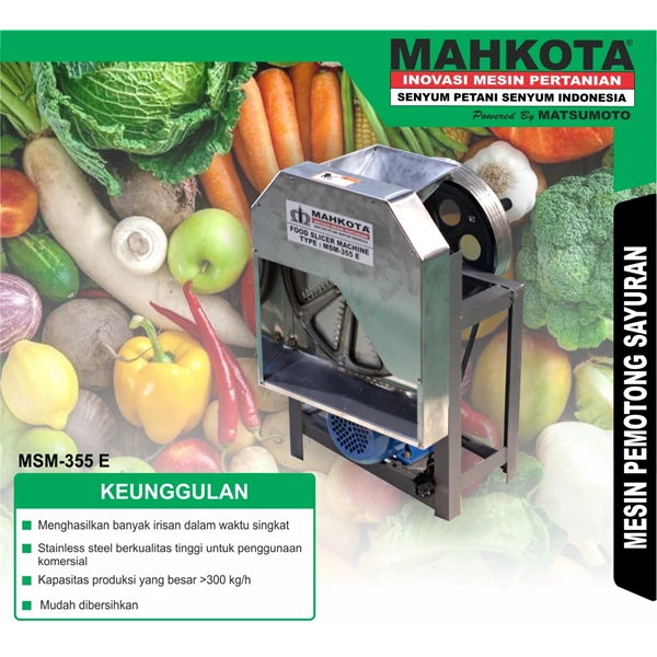 MSM-355 E Stainless Vegetable Slicing Machine (Mahkota) 