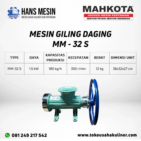 MESIN GILING DAGING MAHKOTA MM-32S