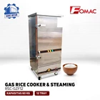 Mesin Penanak Nasi 12 Tray FOMAC RSC-GZF12 Gas Rice Steamer 1