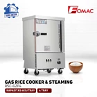 Mesin Penanak Nasi 4 Tray FOMAC RSC-GZF4 Gas Rice Steamer 1