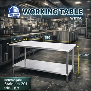 WORKING TABLE STAINLESS STEEL (GETRA) WK-150
