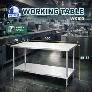 WORKING TABLE STAINLESS STEEL (GETRA) WK-100