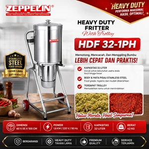 Zeppelin Heavy Duty Fritter HDF 32-1PH Stainless Steel 32 Liter Dengan Trolley