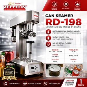 Zeppelin Mesin Can Sealer RD-198 Otomatis Stainless Steel