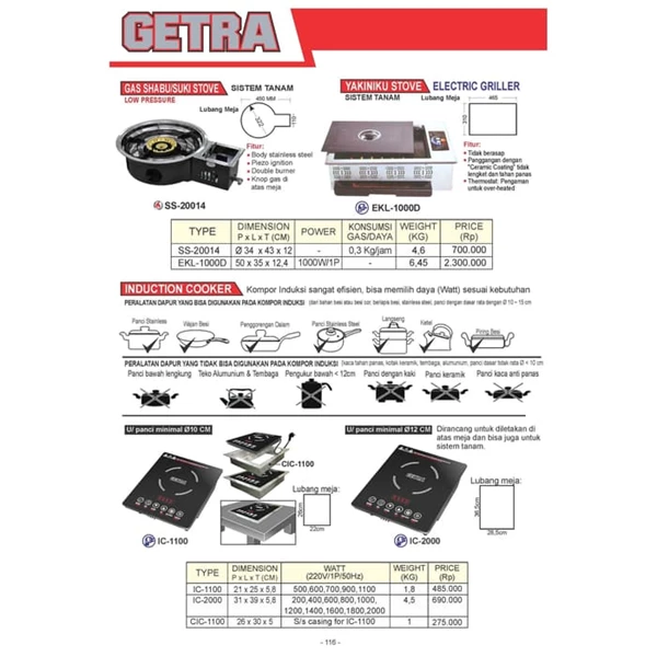  Electric induction cooker induction cooker GETRA IC1100