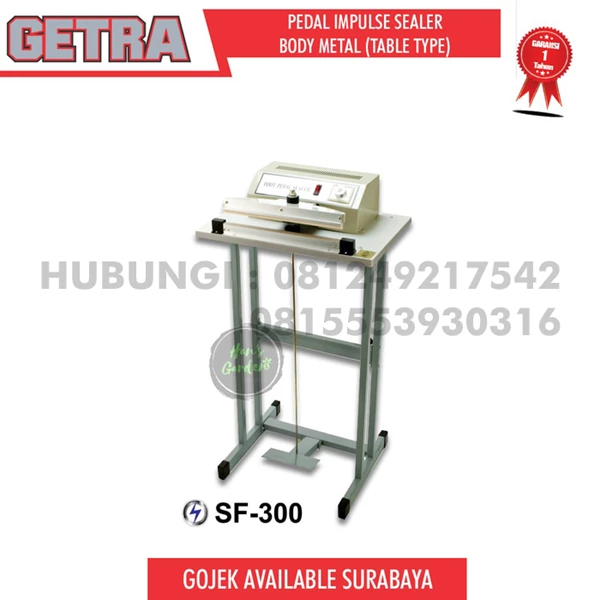 Sealer Plastik Pedal impulse sealer GETRA SF300