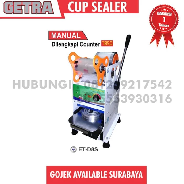 cup sealer with digital counter GETRA ETD-8S