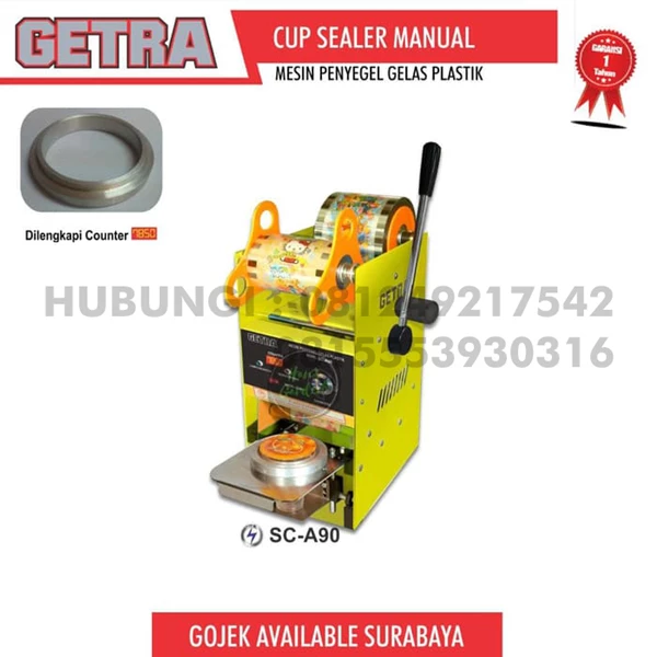 Semi-manual cup sealer with digital counter GETRA SC-A90