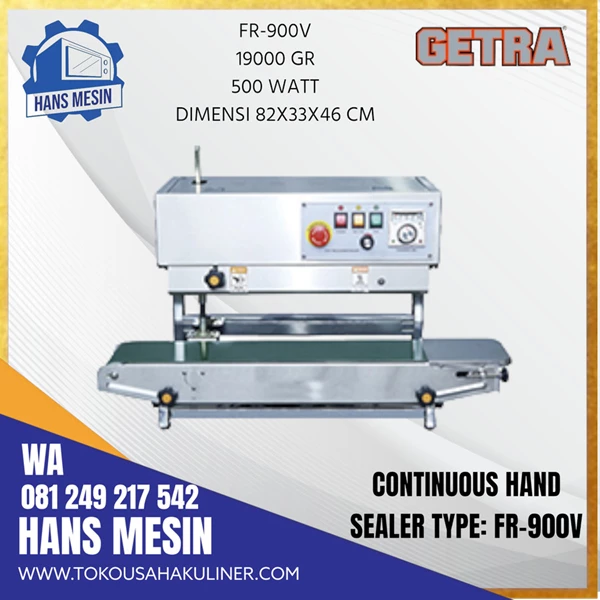 Countinous hand sealer plastik 2 in 1 vertikal dan horizontal Getra FR-900V