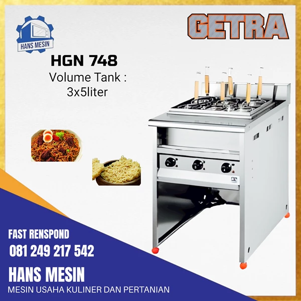  Gas noodle cooker GETRA HGN 748 low pressure noodle machine