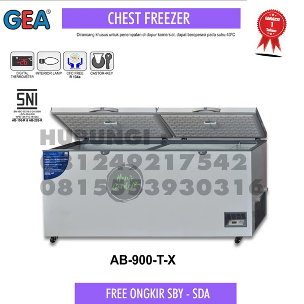 Kulkas Chest freezer 865 Liter GEA AB 900 TX (-15sd-26 C)