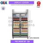 Kulkas Showcase almunium display cooler 2 pintu 1050 liter GEA EXPO 1050AHCN 1
