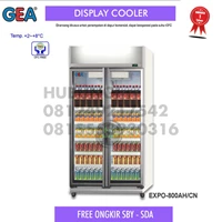 Kulkas Showcase almunium display cooler 2 pintu 800 liter GEA EXPO 800AHCN