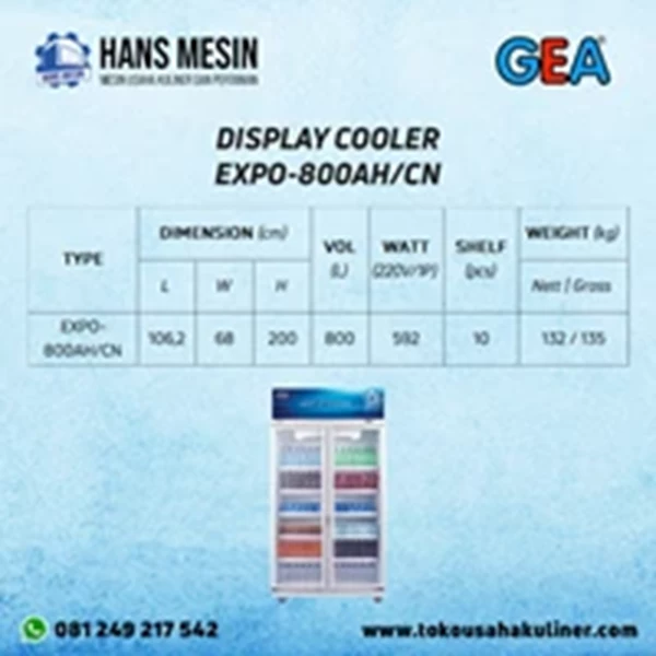 DISPLAY COOLER EXPO 800AH/CN GEA