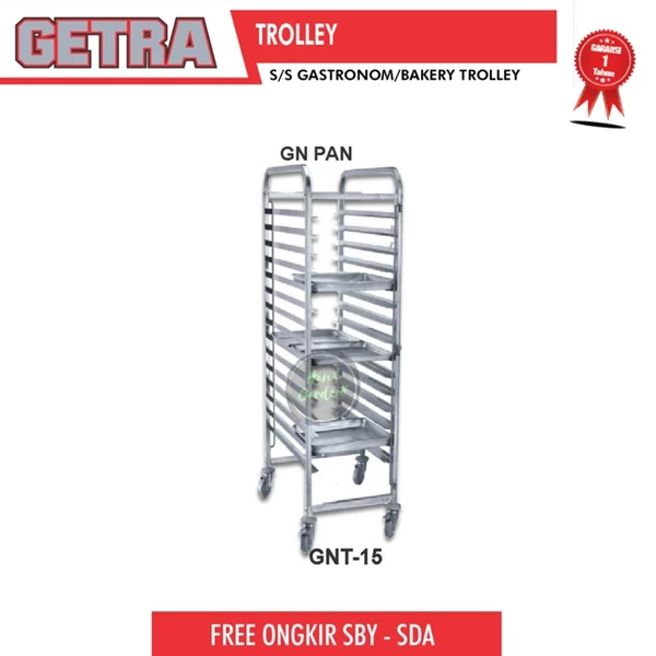 TROLLEY BAKERY STAINLESS GETRA BPT 15