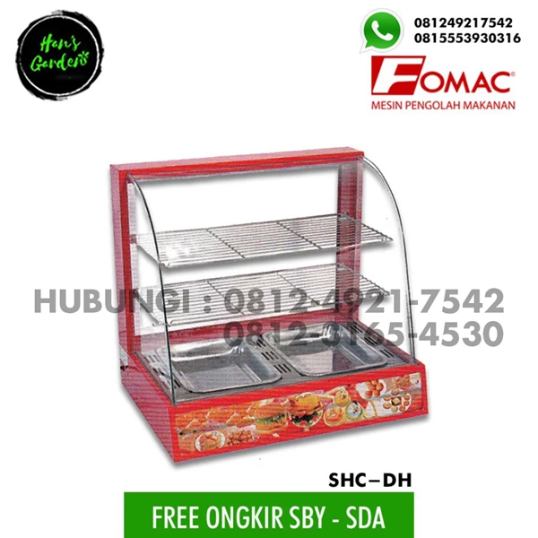 Rak display makanan showcase food warmer FOMAC SHC DH827
