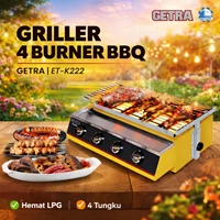 KOMPOR PEMANGGANG GETRA 4 TUNGKU ET K222 KUNING