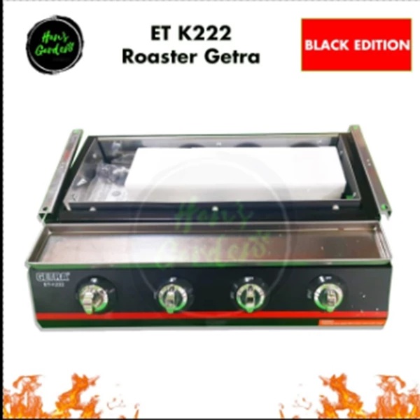 GAS ROASTER GETRA 4 BURNER ET K222 BLACK EDITION