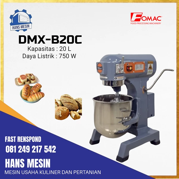 Bread mixer 20 liter planetary mixer fomac DMX H20