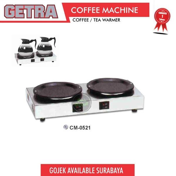 Electric Stove Coffee Heating Tea Coffee Warmer Plus 2 Decanter Getra CM 0521