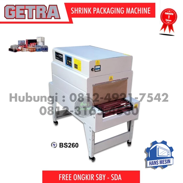 Shrink packaging machine getra BS 260Y plastic shrink machine