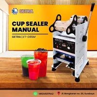 Cup sealer getra 22 oz ET-D8SM + digital counter dan plastik LID