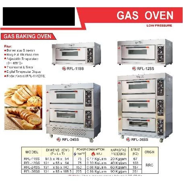 Gas baking Oven + Proofer GETRA RFL-12SS+FJ 10 free ongkir Surabaya