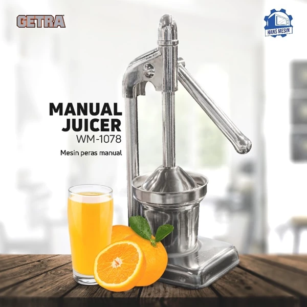 Mesin alat peras jeruk manual stainless GETRA MW1078