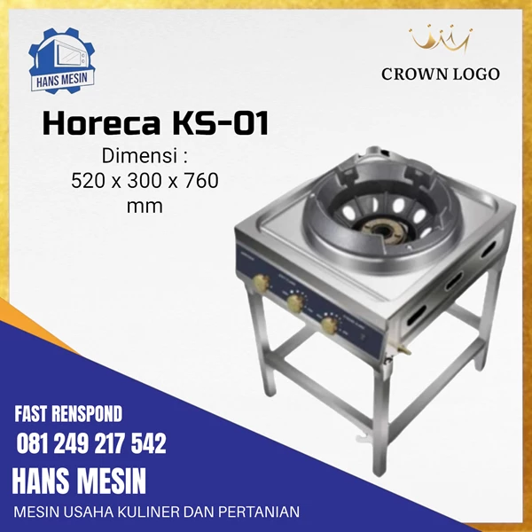 Kwali Range High Pressure 1 Burner Crown Horeca KS-01