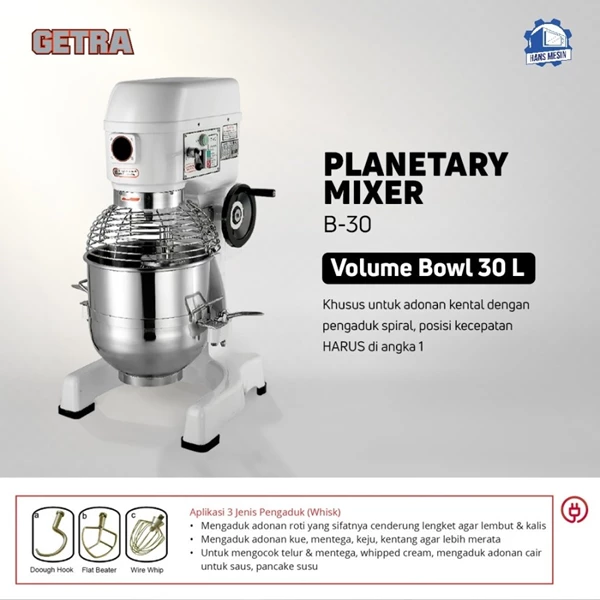 Planetary mixer B30 GETRA mikser roti getra b 30
