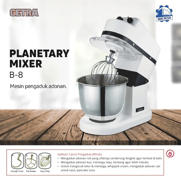 Getra planetary mixer b8 alat mixer adonan b 8
