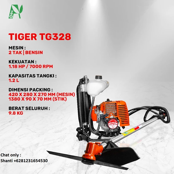 2 stroke lawn mower Tiger TG 328 brush cutter