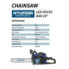 CHAINSAW HYUNDAI LEO HDC52 BAR 20" 2