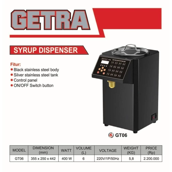 Getra GT06 Syrup Dispenser GT 06